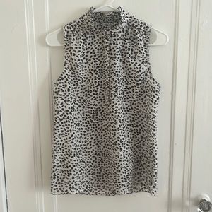 j Crew animal print dressy blouse tank top